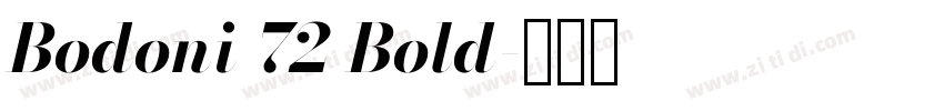 Bodoni 72 Bold字体转换